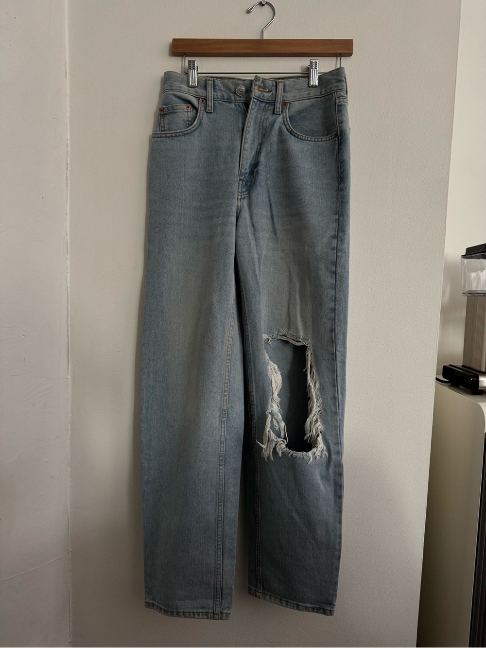 BDG High-Rise Baggy Distressed Blue Jeans Waist 26